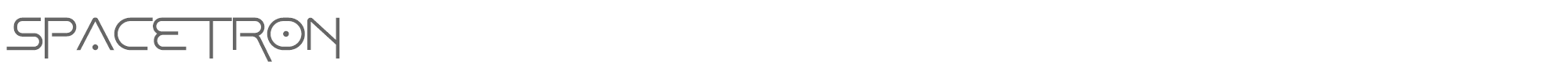 Sample characters Spacetron Font
